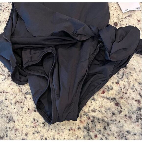 Coco Contours Rosaline One Shoulder Sarong One Piece Swimsuit - Picture 4 of 6